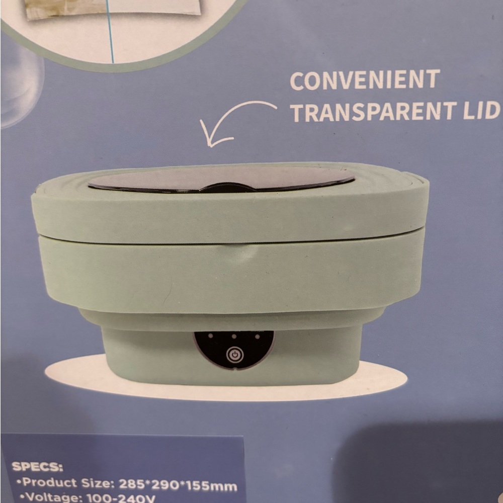 iJoy Compact Washing Machine - Light Green - Picture 4 of 5